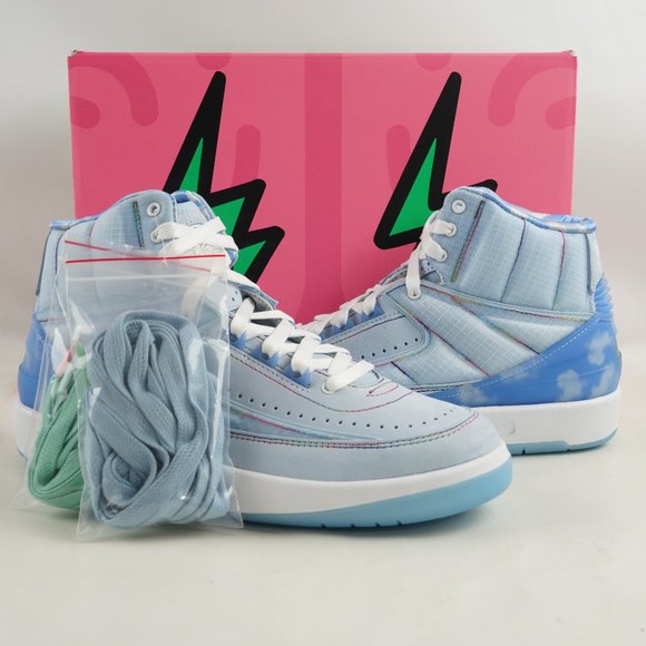 Nike x J Balvin Air Jordan Retro 2 Sneakers Men's sz 6.5 Women's sz 8 DQ7691 419 - Picture 1 of 13